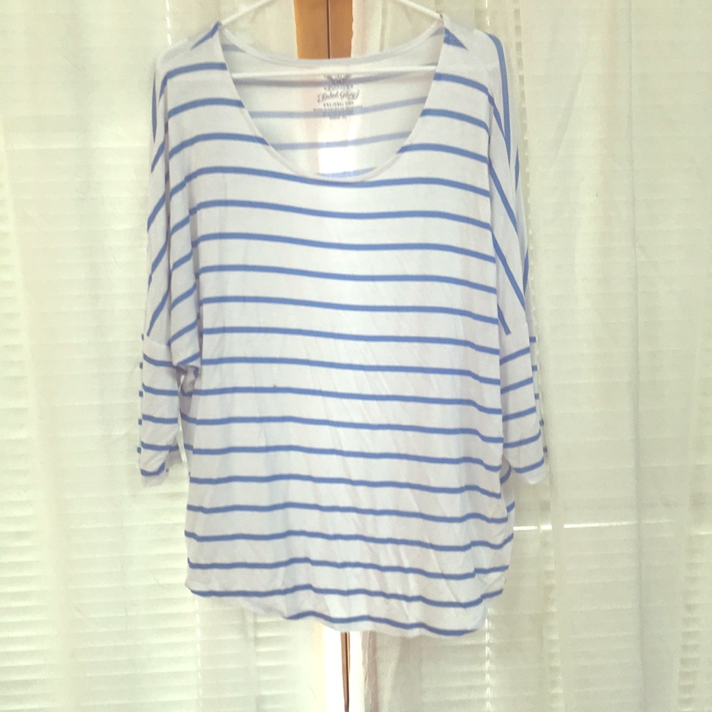 Blue and white shirt